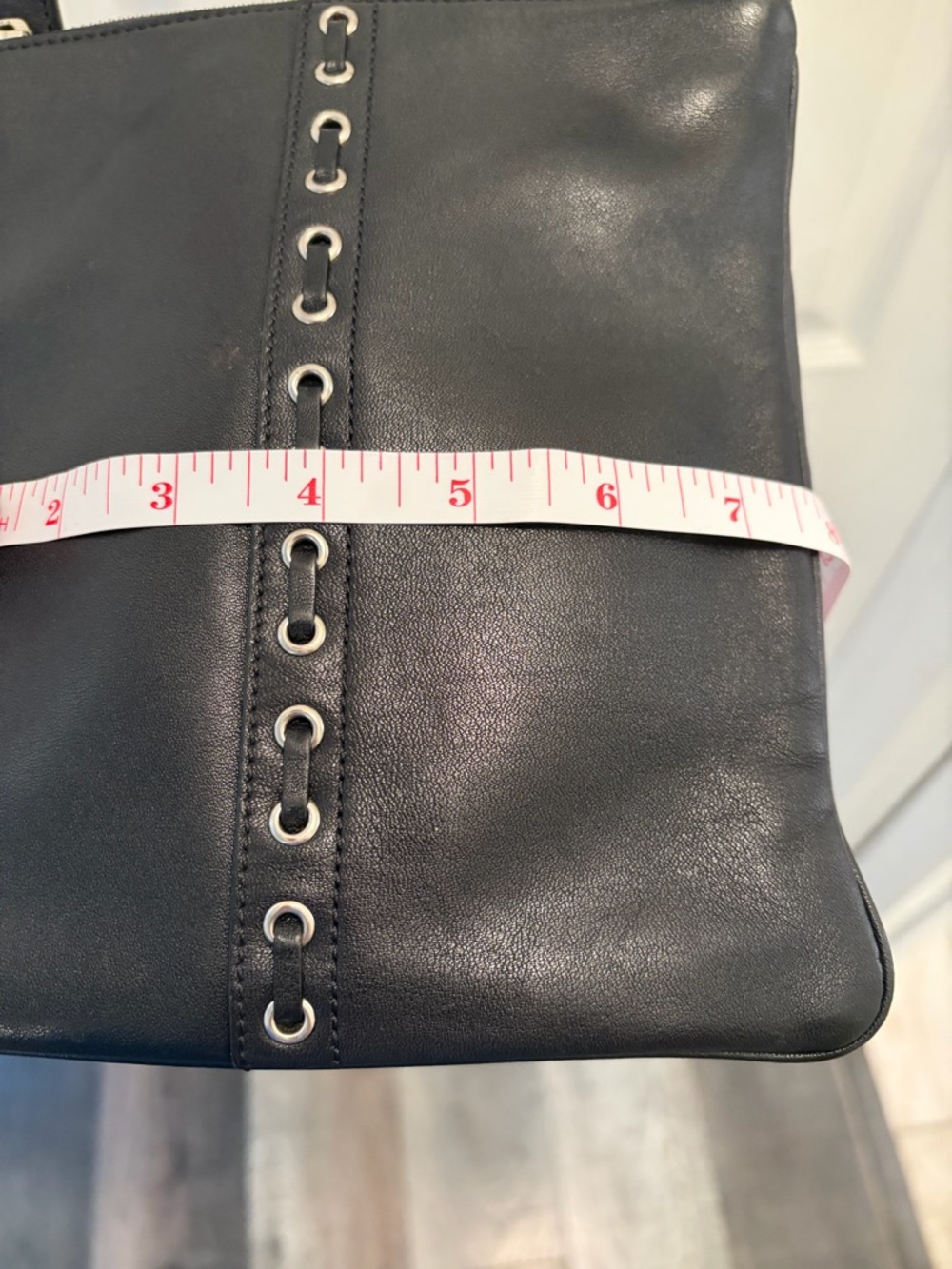 Coach Black Leather Crossbody Bag Zip Top Adjustable Strap - Picture 5 of 12